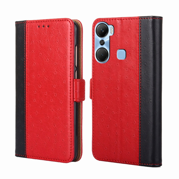 For Infinix Hot 12 Pro Ostrich Texture Flip Leather Phone Case