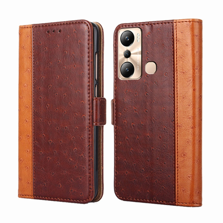 For Infinix Hot 20i Ostrich Texture Flip Leather Phone Case