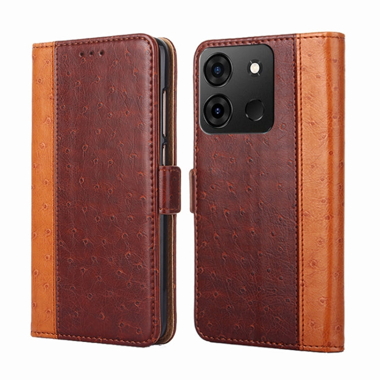 For Infinix Smart 7 Ostrich Texture Flip Leather Phone Case