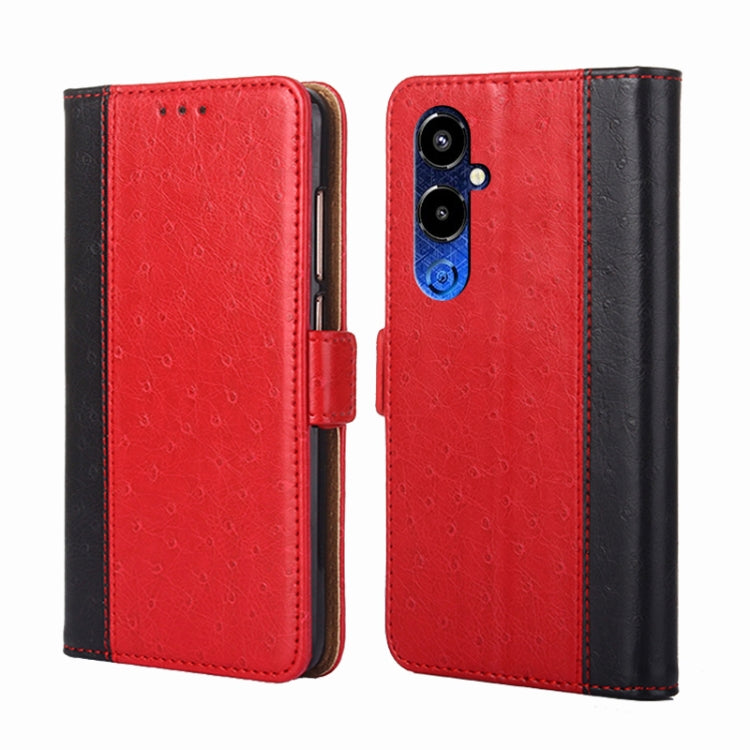 For Tecno Pova 4 Pro Ostrich Texture Flip Leather Phone Case