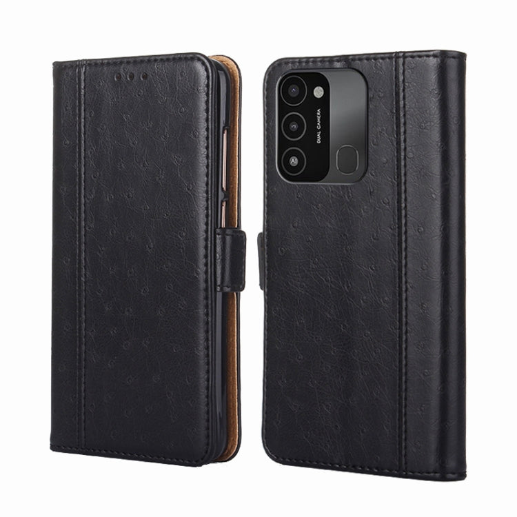 For Tecno Spark 8C Ostrich Texture Flip Leather Phone Case