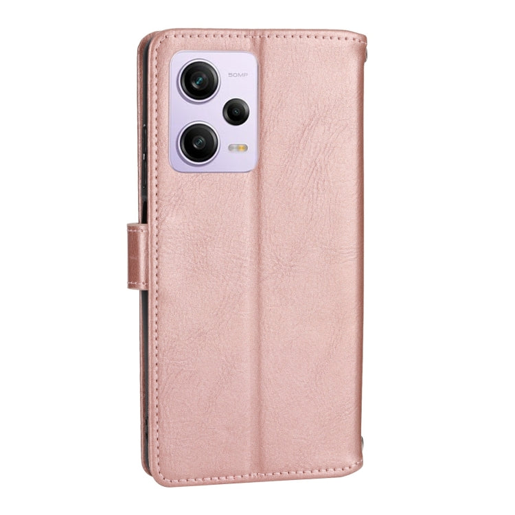 For Redmi Note 12 Pro 5G Global Oil Skin Zipper Wallet Leather Phone Case