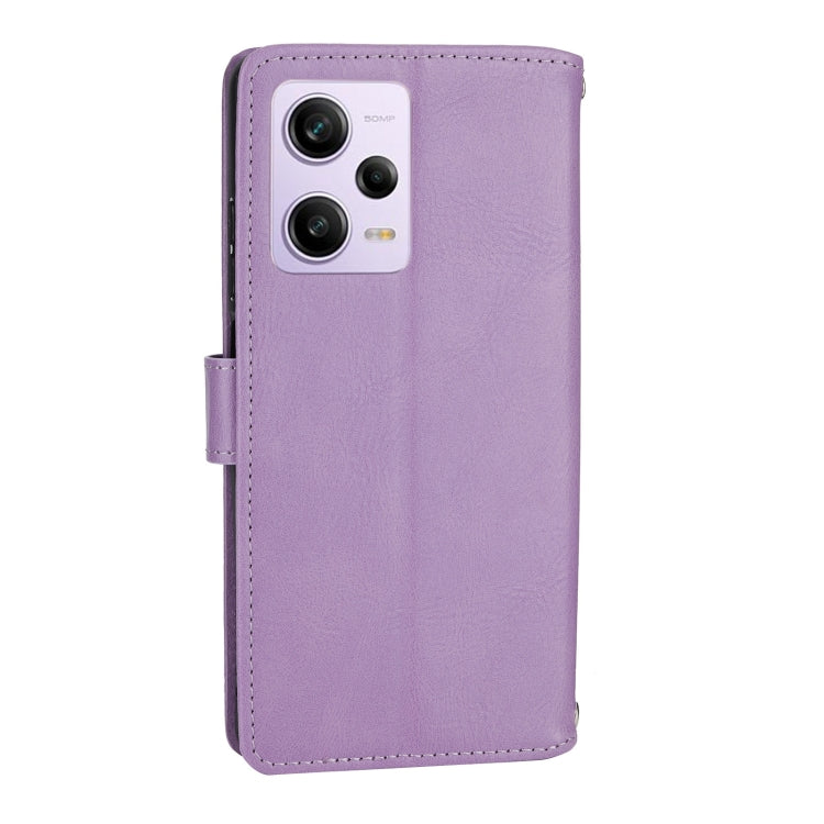 For Redmi Note 12 Pro+ Global Oil Skin Zipper Wallet Leather Phone Case