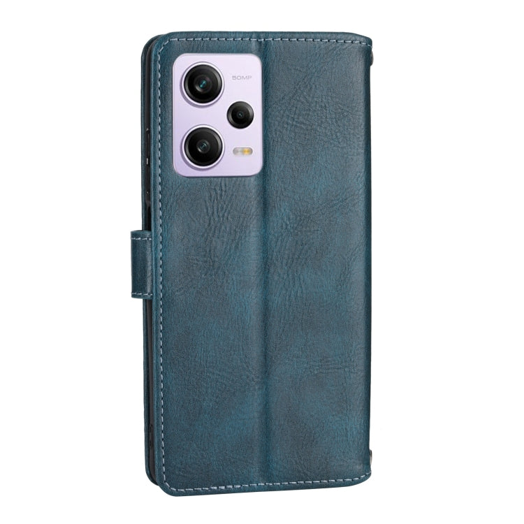 For Redmi Note 12 4G Global Oil Skin Zipper Wallet Leather Phone Case