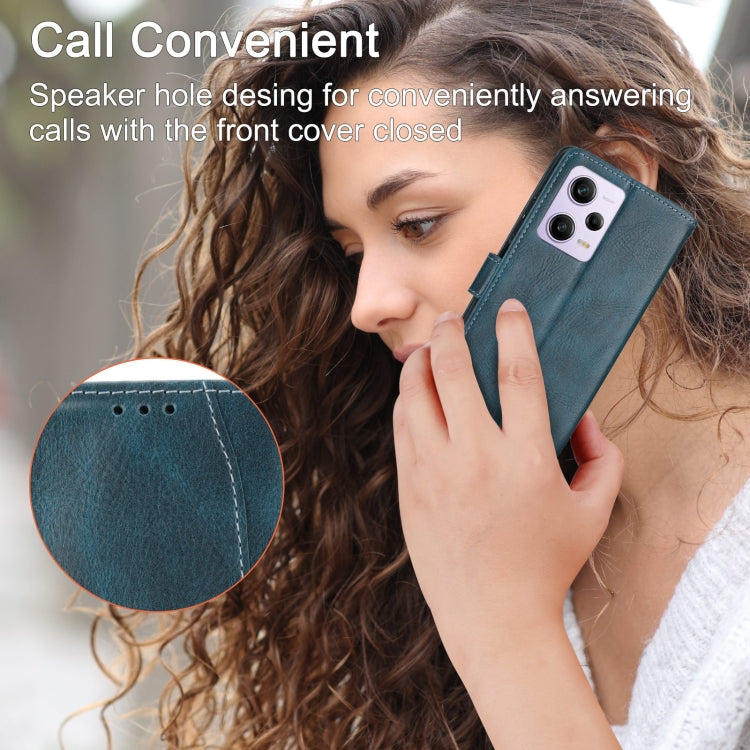 For Redmi Note 12 4G Global Oil Skin Zipper Wallet Leather Phone Case