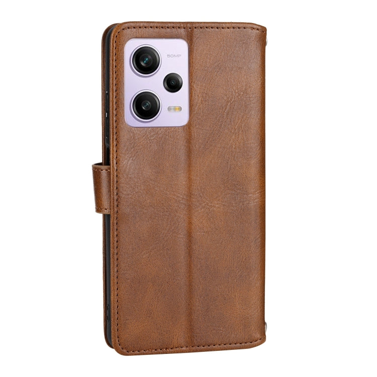 For Redmi Note 12 4G Global Oil Skin Zipper Wallet Leather Phone Case