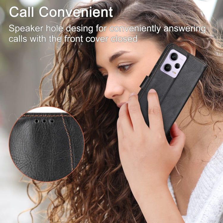 For Redmi Note 12 4G Global Oil Skin Zipper Wallet Leather Phone Case