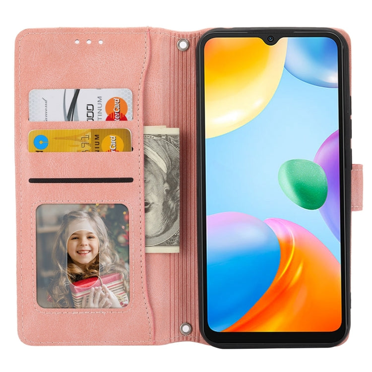 For Xiaomi Redmi 12C Oil Skin Zipper Wallet Leather Phone Case