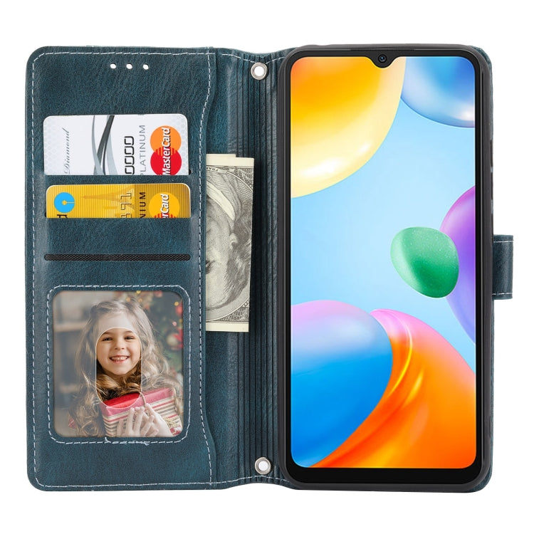 For Xiaomi Redmi 12C Oil Skin Zipper Wallet Leather Phone Case