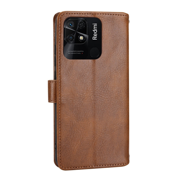 For Xiaomi Redmi 12C Oil Skin Zipper Wallet Leather Phone Case
