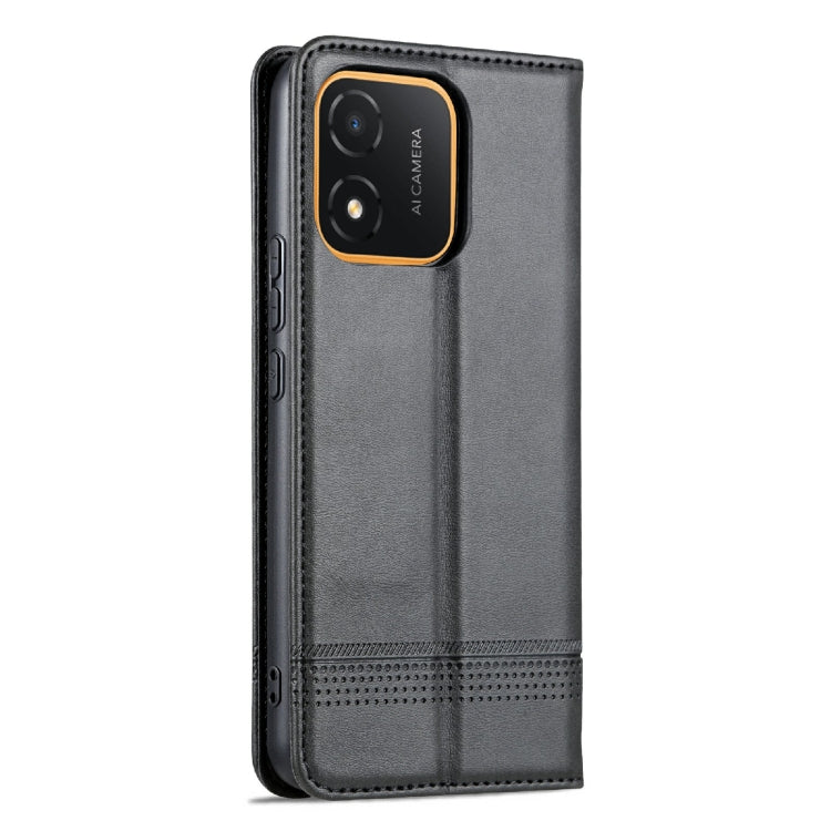 For Honor X5 AZNS Magnetic Calf Texture Flip Leather Phone Case