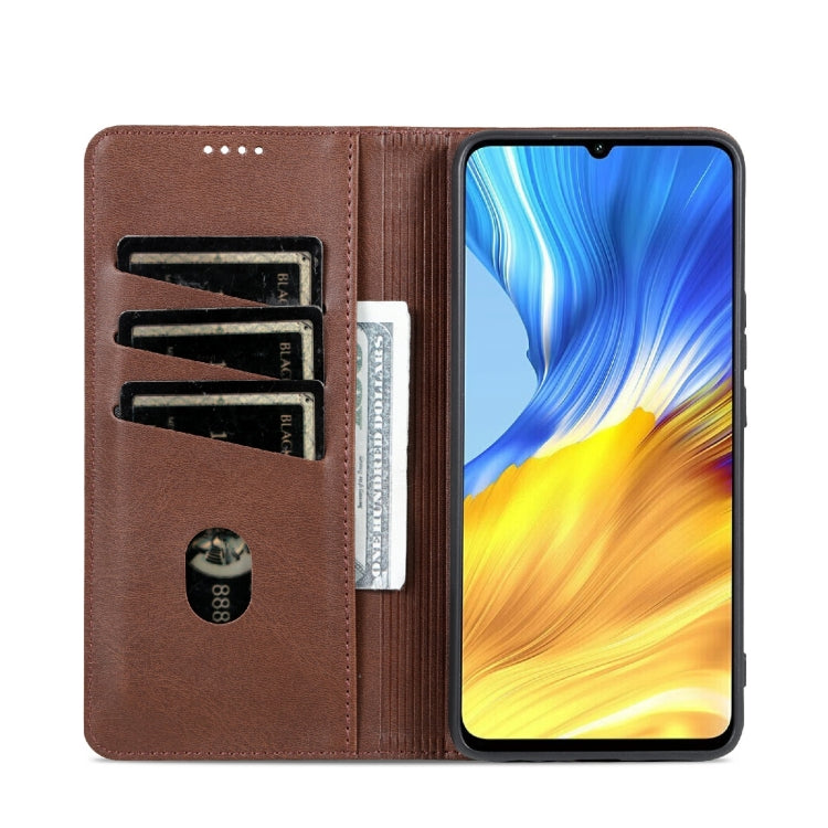 For Honor X5 AZNS Magnetic Calf Texture Flip Leather Phone Case