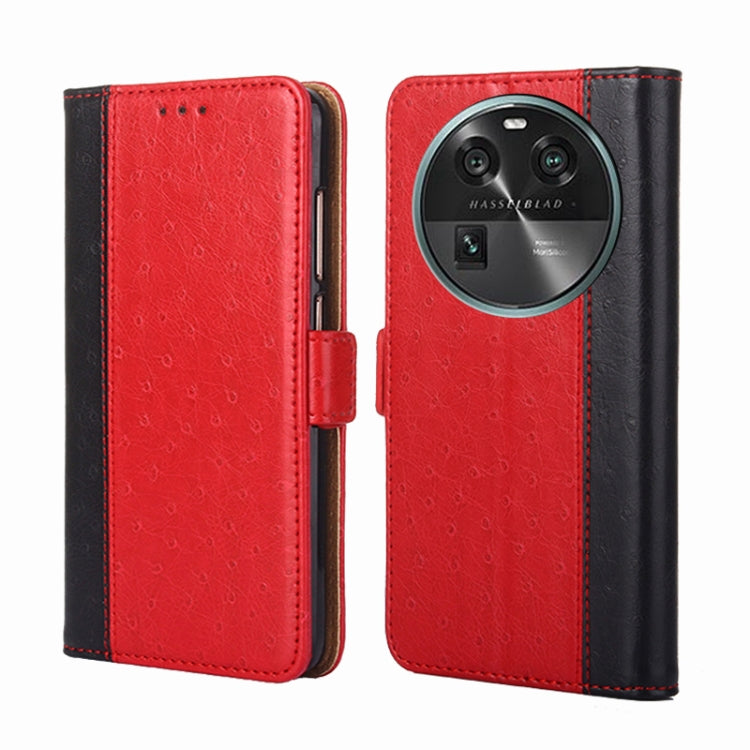 For OPPO Find X6 5G Ostrich Texture Flip Leather Phone Case