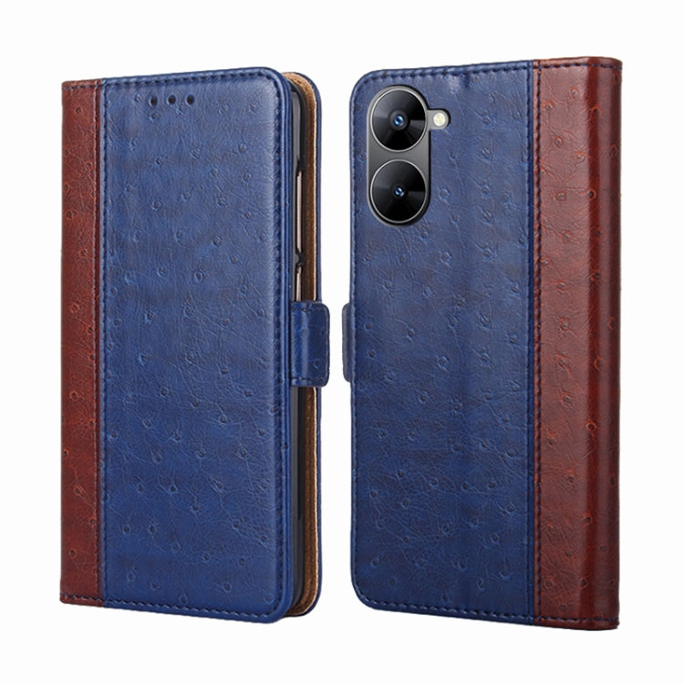 For Realme V30 5G / V30T Ostrich Texture Flip Leather Phone Case