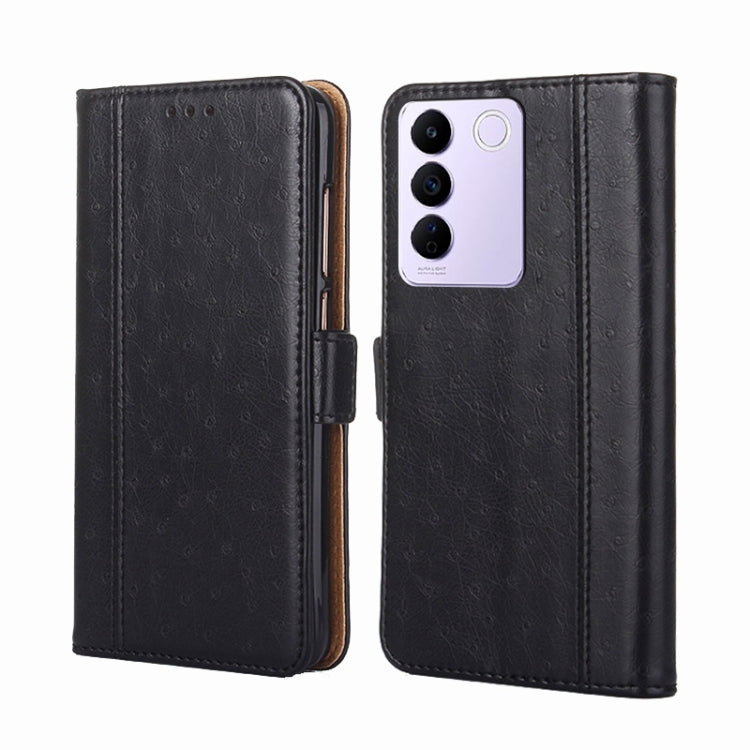 For vivo S16e Ostrich Texture Flip Leather Phone Case