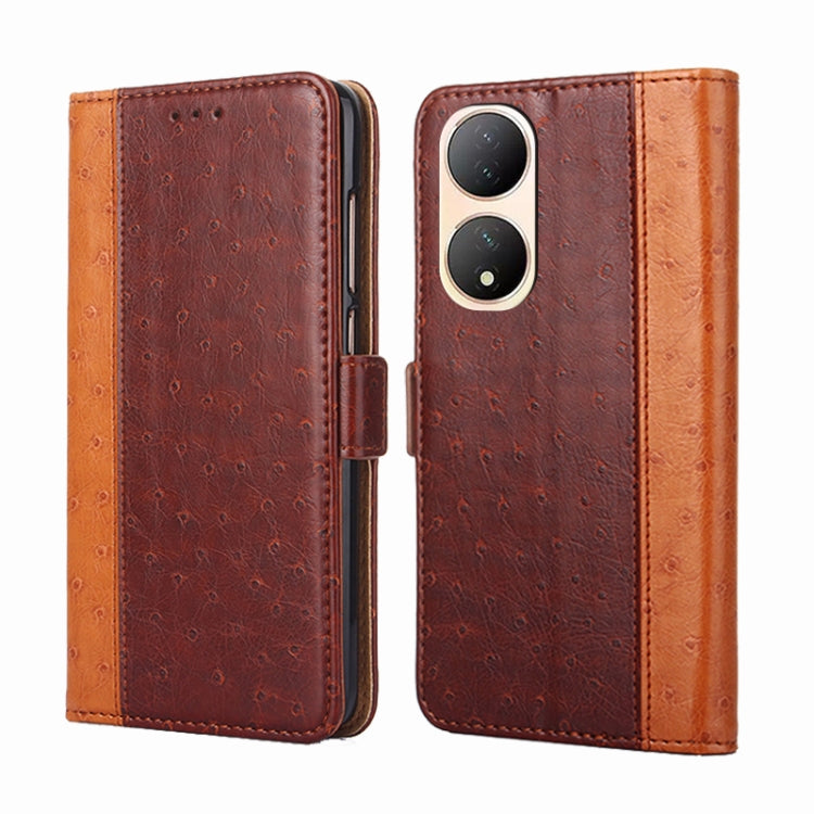 For vivo Y100 5G Ostrich Texture Flip Leather Phone Case