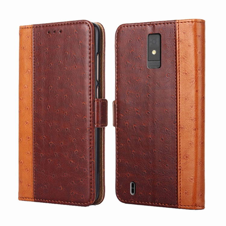 For ZTE Blade A32 Ostrich Texture Flip Leather Phone Case
