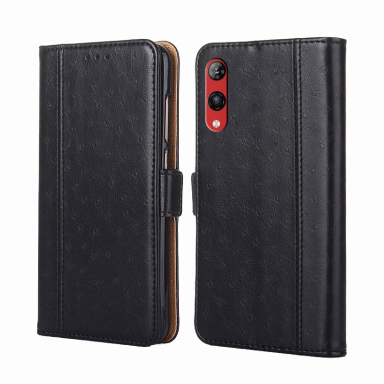 For Rakuten Hand 4G Ostrich Texture Flip Leather Phone Case