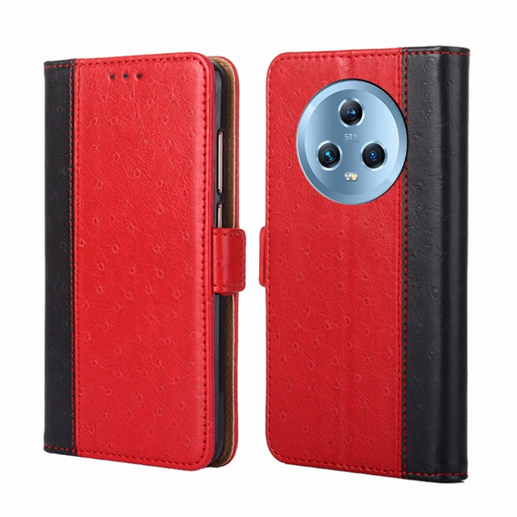 For Honor Magic5 Ostrich Texture Flip Leather Phone Case