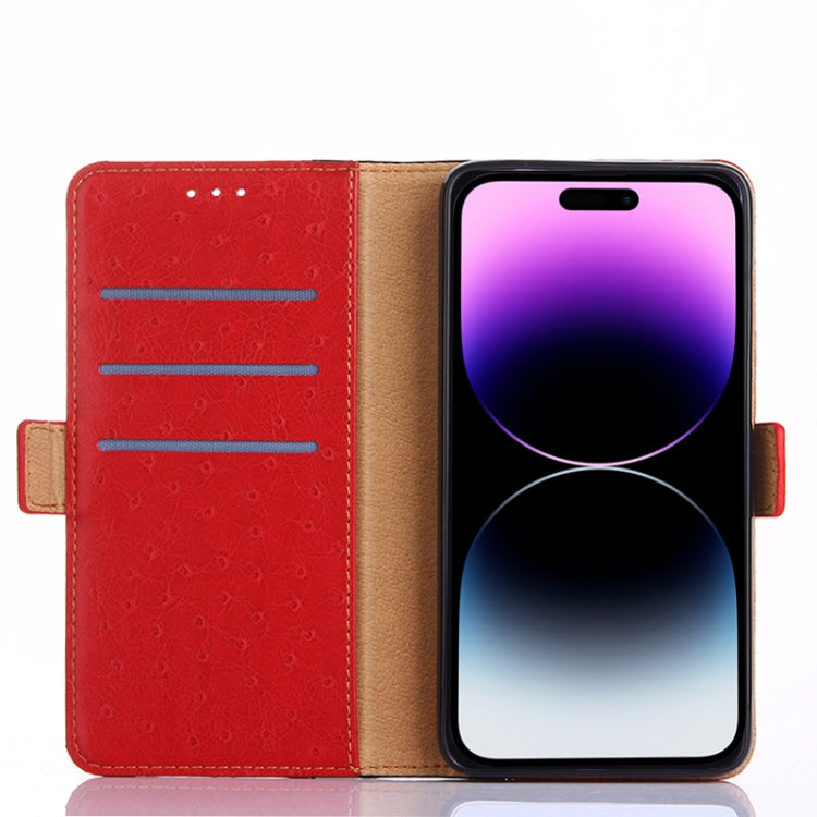 For Honor Magic5 Pro Ostrich Texture Flip Leather Phone Case