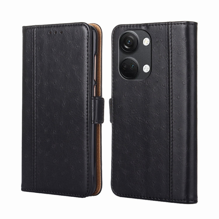 For OnePlus Ace 2V 5G Ostrich Texture Flip Leather Phone Case