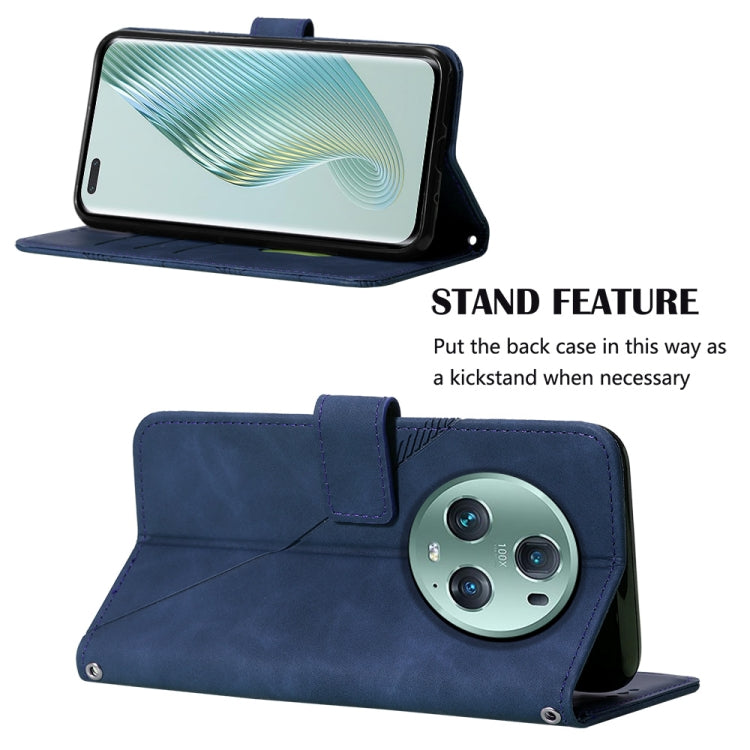 For Honor Magic5 Pro Crossbody 3D Embossed Flip Leather Phone Case