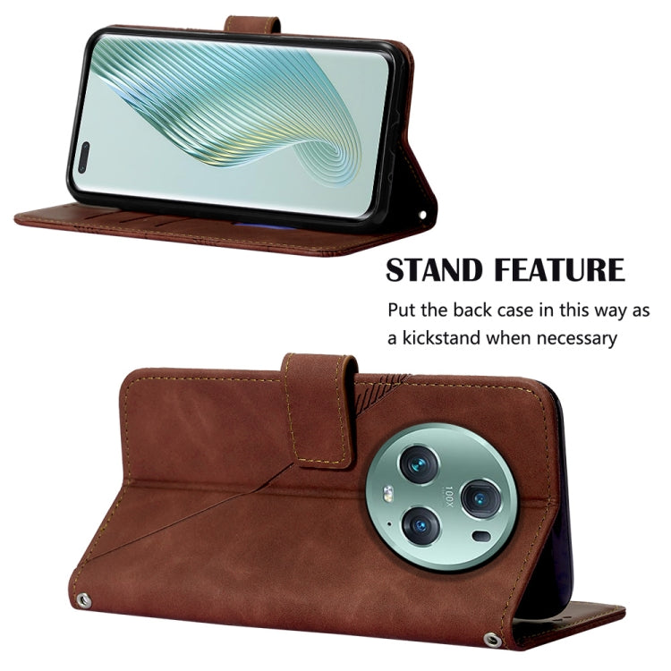 For Honor Magic5 Pro Crossbody 3D Embossed Flip Leather Phone Case