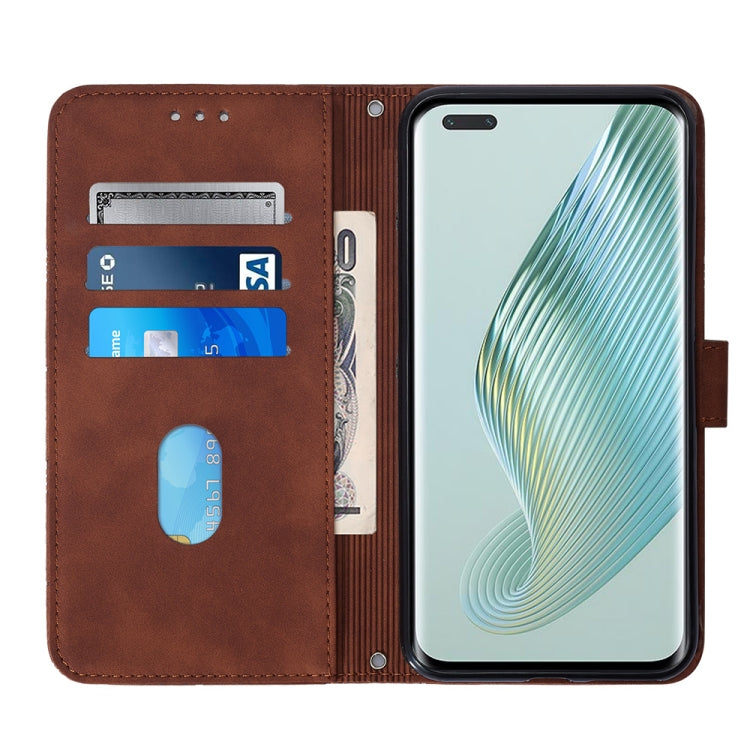 For Honor Magic5 Pro Crossbody 3D Embossed Flip Leather Phone Case