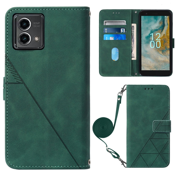 For Motorola Moto G Stylus 5G 2023 Crossbody 3D Embossed Flip Leather Phone Case
