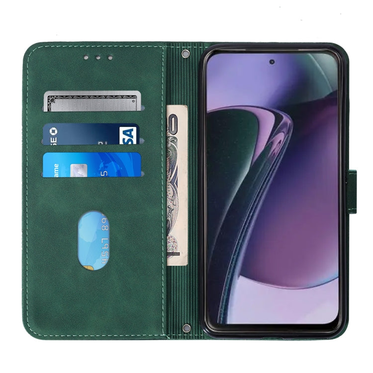 For Motorola Moto G Stylus 5G 2023 Crossbody 3D Embossed Flip Leather Phone Case