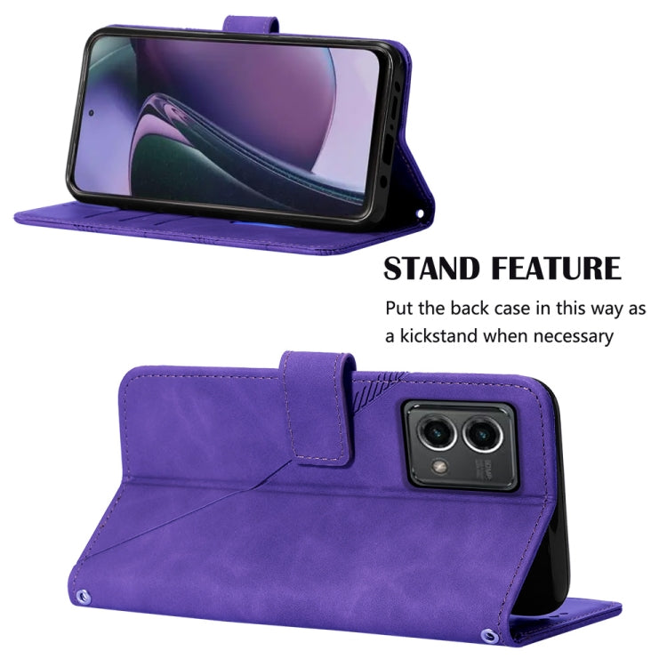 For Motorola Moto G Stylus 5G 2023 Crossbody 3D Embossed Flip Leather Phone Case