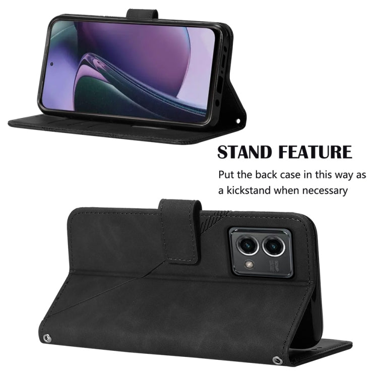 For Motorola Moto G Stylus 5G 2023 Crossbody 3D Embossed Flip Leather Phone Case