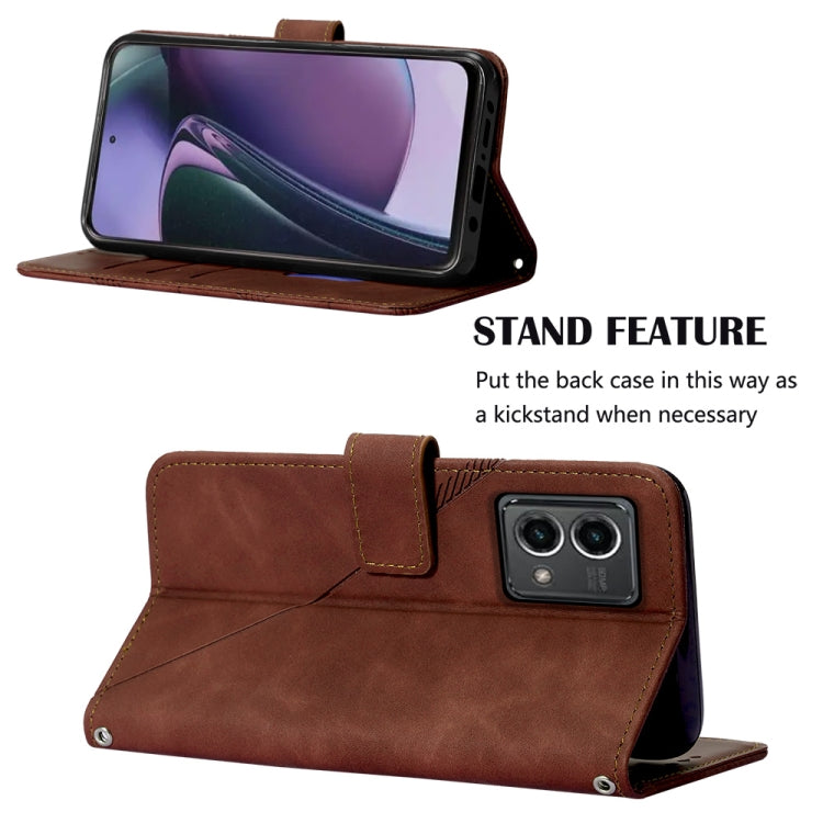 For Motorola Moto G Stylus 5G 2023 Crossbody 3D Embossed Flip Leather Phone Case