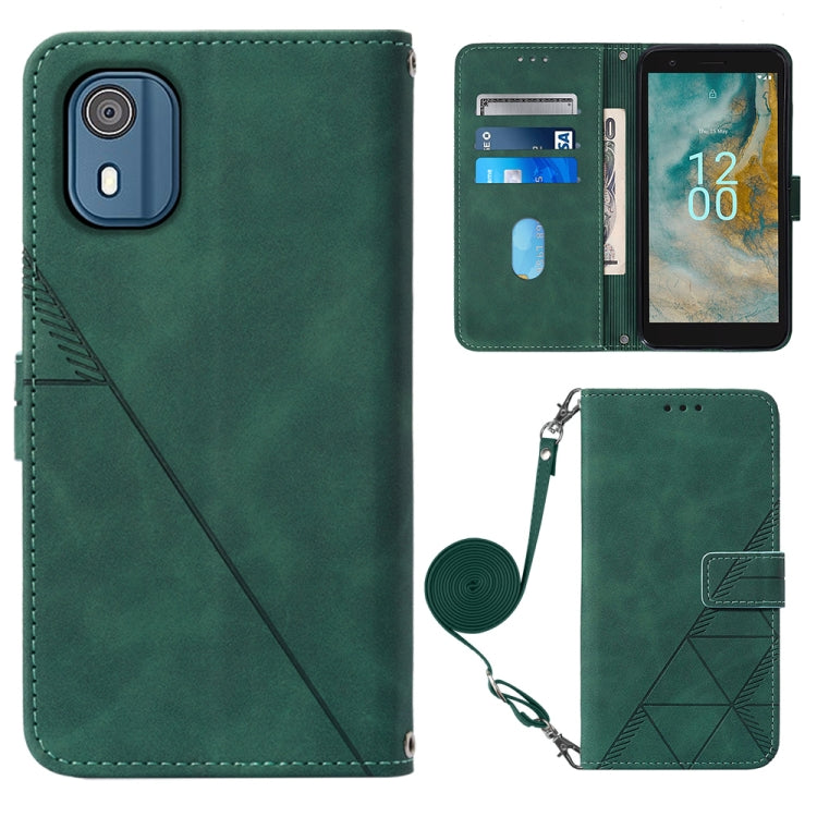 For Nokia C02 TA-1522 Crossbody 3D Embossed Flip Leather Phone Case