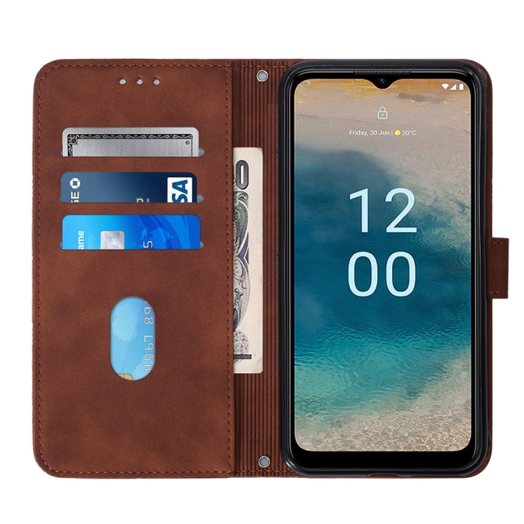 For Nokia G22 Crossbody 3D Embossed Flip Leather Phone Case