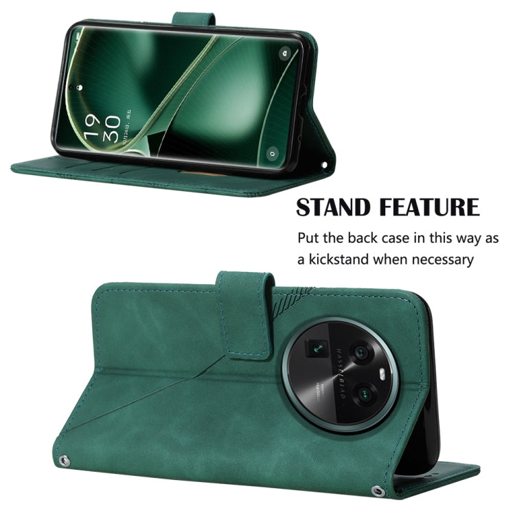 For OPPO Find X6 Crossbody 3D Embossed Flip Leather Phone Case