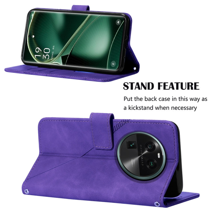 For OPPO Find X6 Crossbody 3D Embossed Flip Leather Phone Case