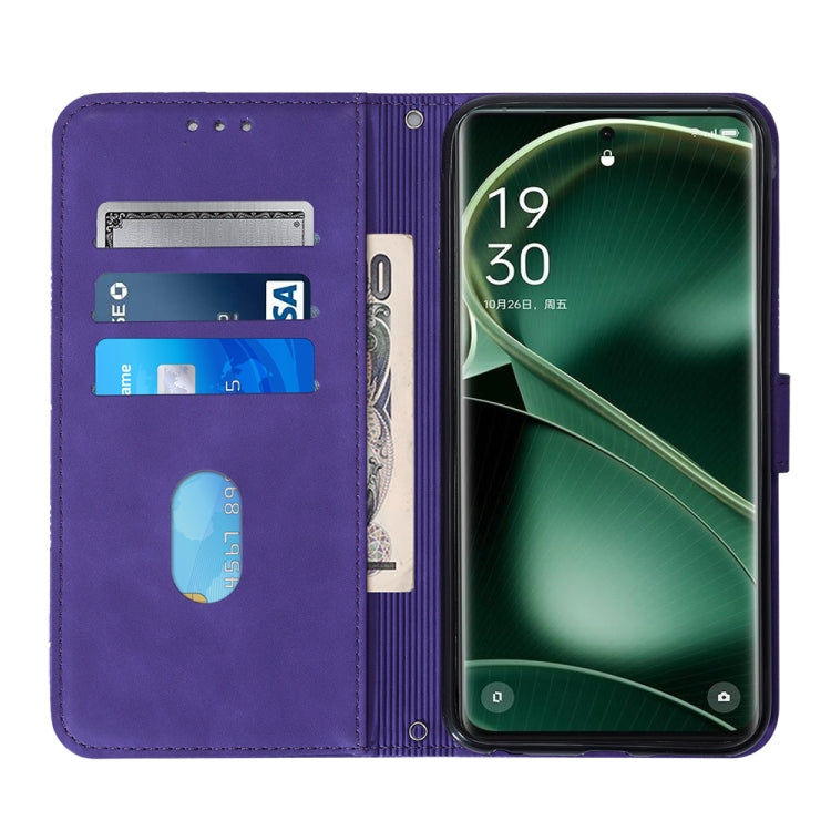 For OPPO Find X6 Crossbody 3D Embossed Flip Leather Phone Case