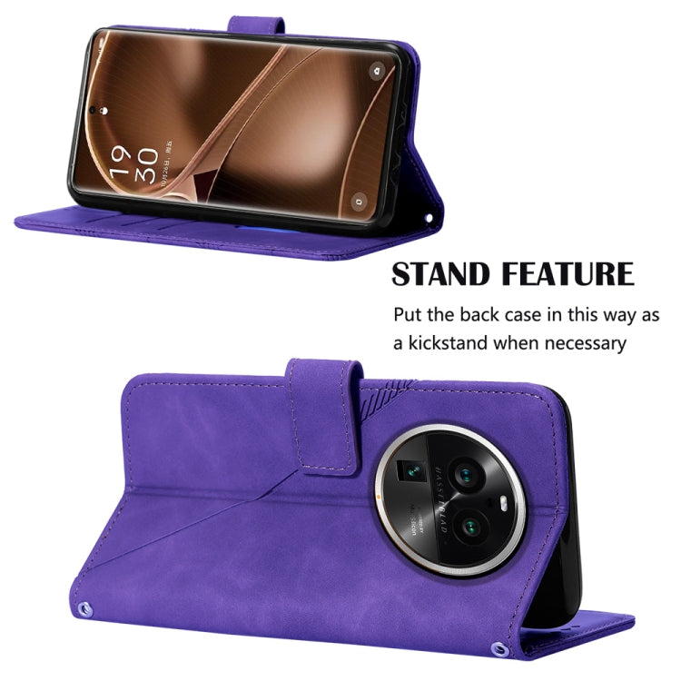 For OPPO Find X6 Pro Crossbody 3D Embossed Flip Leather Phone Case