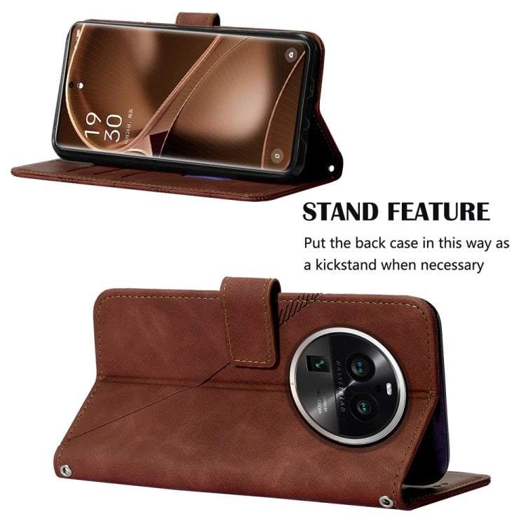 For OPPO Find X6 Pro Crossbody 3D Embossed Flip Leather Phone Case