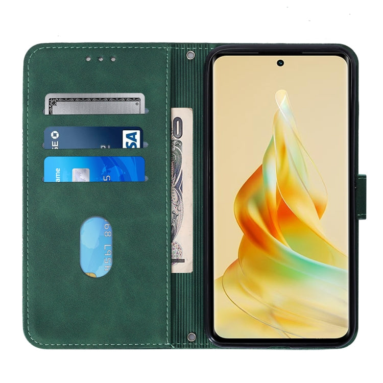 For OPPO Reno8 T 5G / A1 Pro 5G Global Crossbody 3D Embossed Flip Leather Phone Case