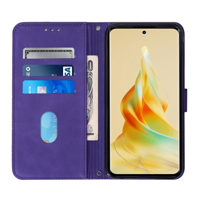 For OPPO Reno8 T 5G / A1 Pro 5G Global Crossbody 3D Embossed Flip Leather Phone Case