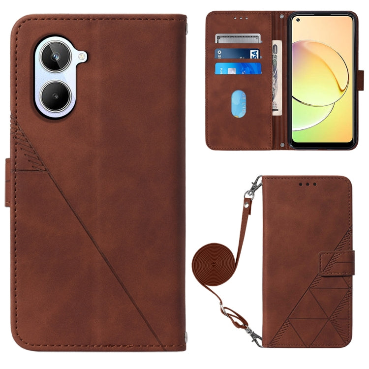 For Realme 10 4G Crossbody 3D Embossed Flip Leather Phone Case
