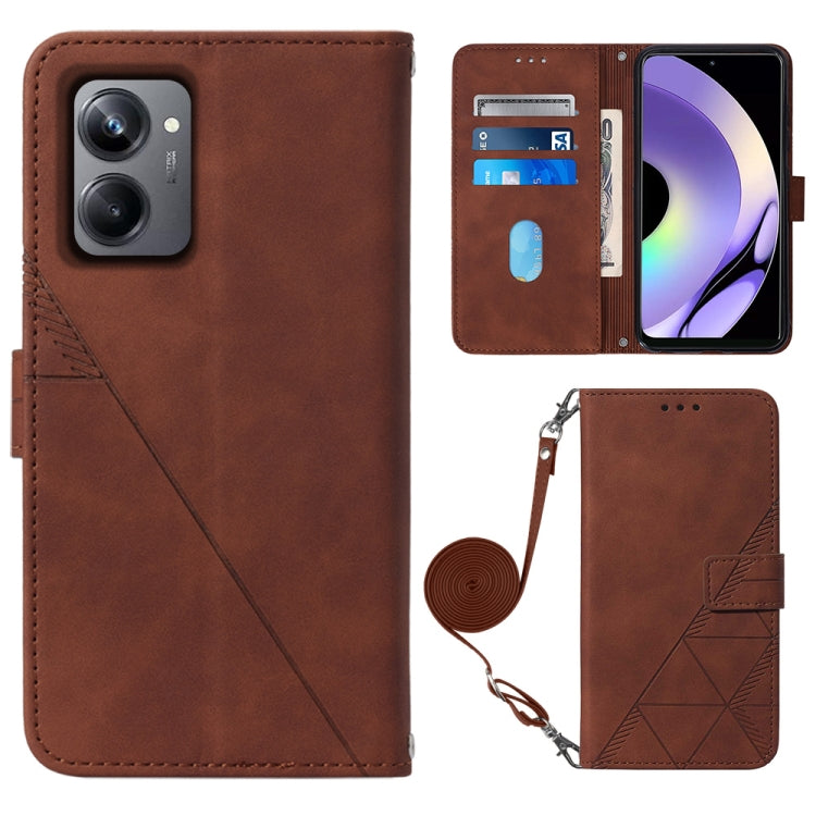 For Realme 10 Pro 5G Crossbody 3D Embossed Flip Leather Phone Case