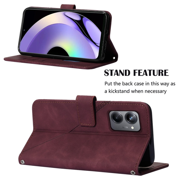 For Realme 10 Pro 5G Crossbody 3D Embossed Flip Leather Phone Case