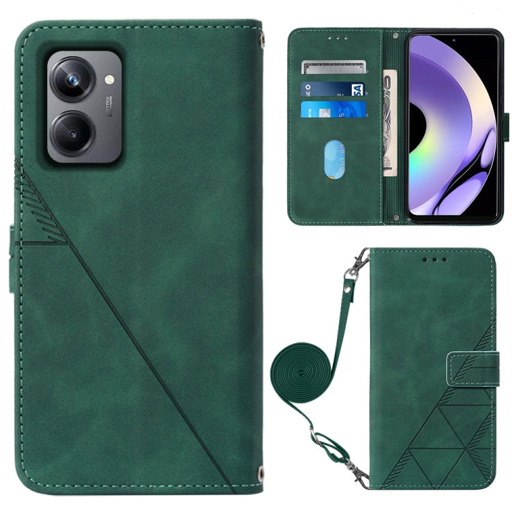 For Realme 10 Pro 5G Crossbody 3D Embossed Flip Leather Phone Case