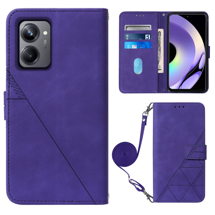 For Realme 10 Pro 5G Crossbody 3D Embossed Flip Leather Phone Case