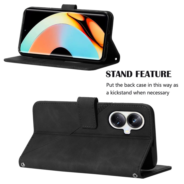 For Realme 10 Pro+ 5G Crossbody 3D Embossed Flip Leather Phone Case