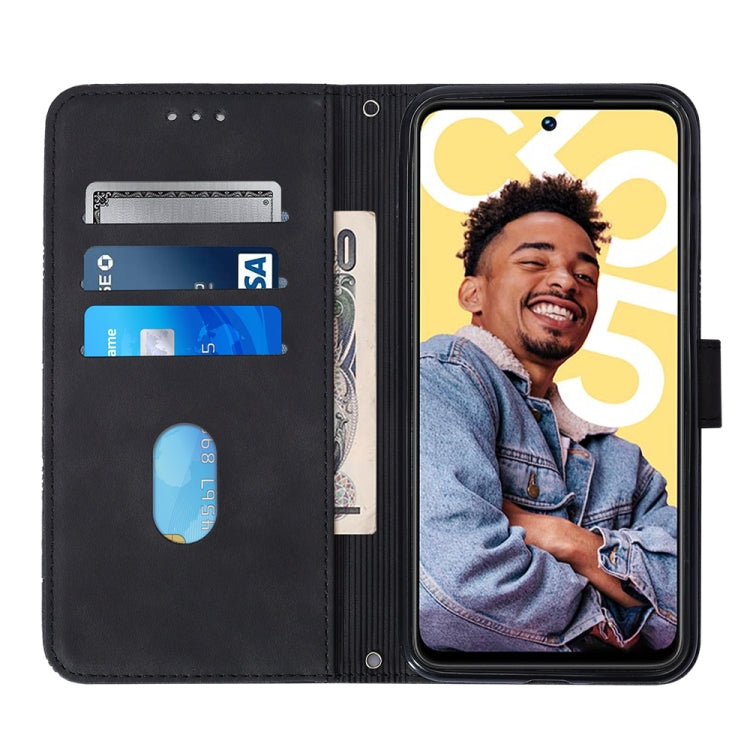 For Realme C55 Crossbody 3D Embossed Flip Leather Phone Case