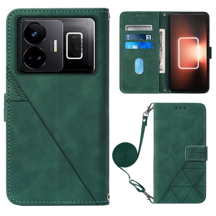 For Realme GT Neo 5 5G / GT 3 Crossbody 3D Embossed Flip Leather Phone Case